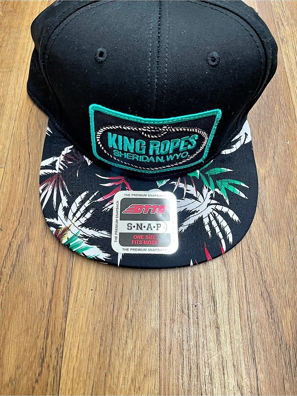 Otto King Ropes Sheridan Wyoming Floral Snapback Hat